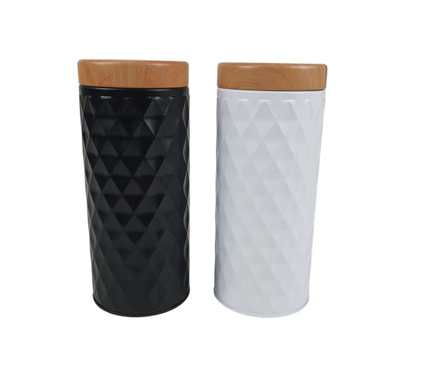 2er Set Metall Vorratsdosen mit Deckel 18cm - 3 Farben -